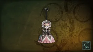 Подвеска: кукла в лала-платье (розов.)