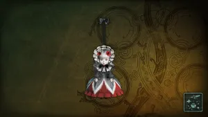 Подвеска: кукла в лала-платье (красн.)