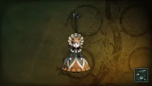 Подвеска: кукла в лала-платье (оранж.)