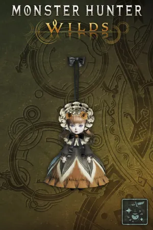 Подвеска: кукла в лала-платье (оранж.)