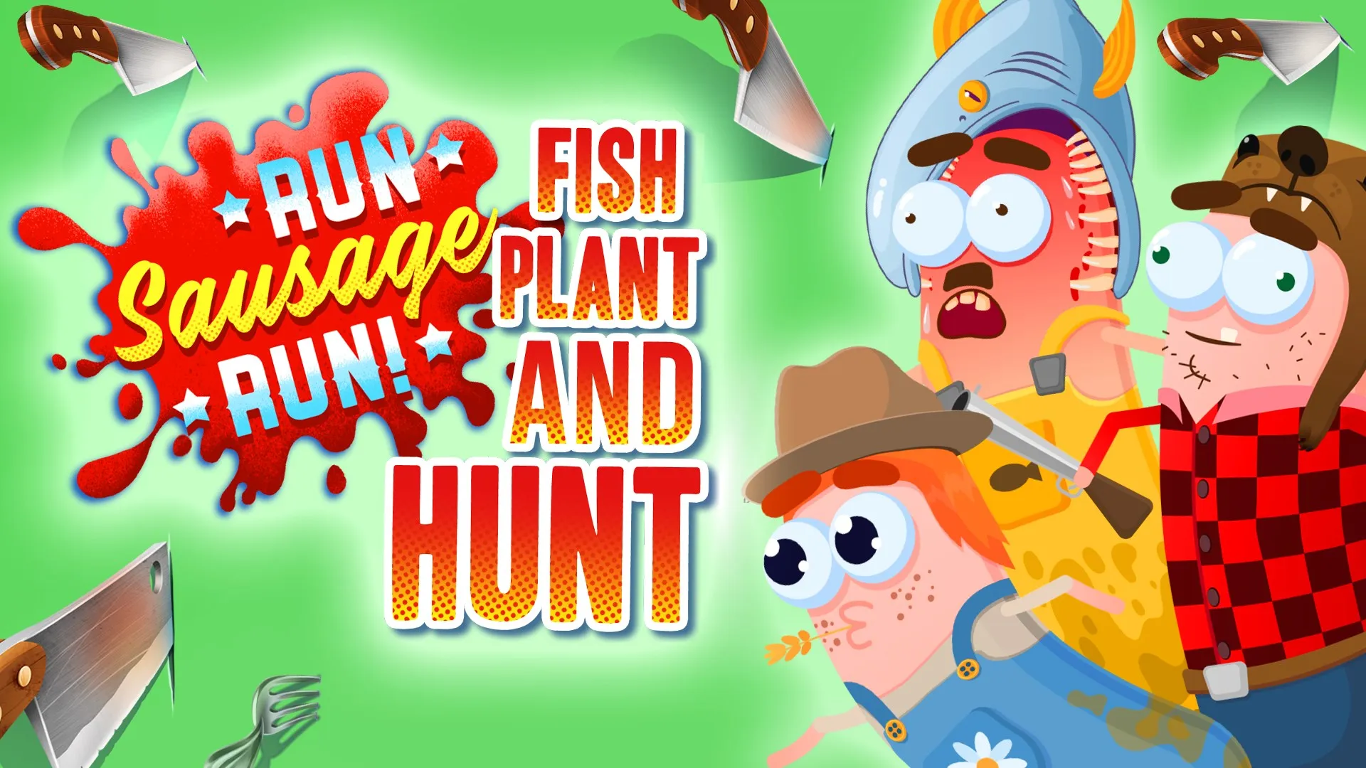 Run Sausage Run: Fish, Plant and Hunt