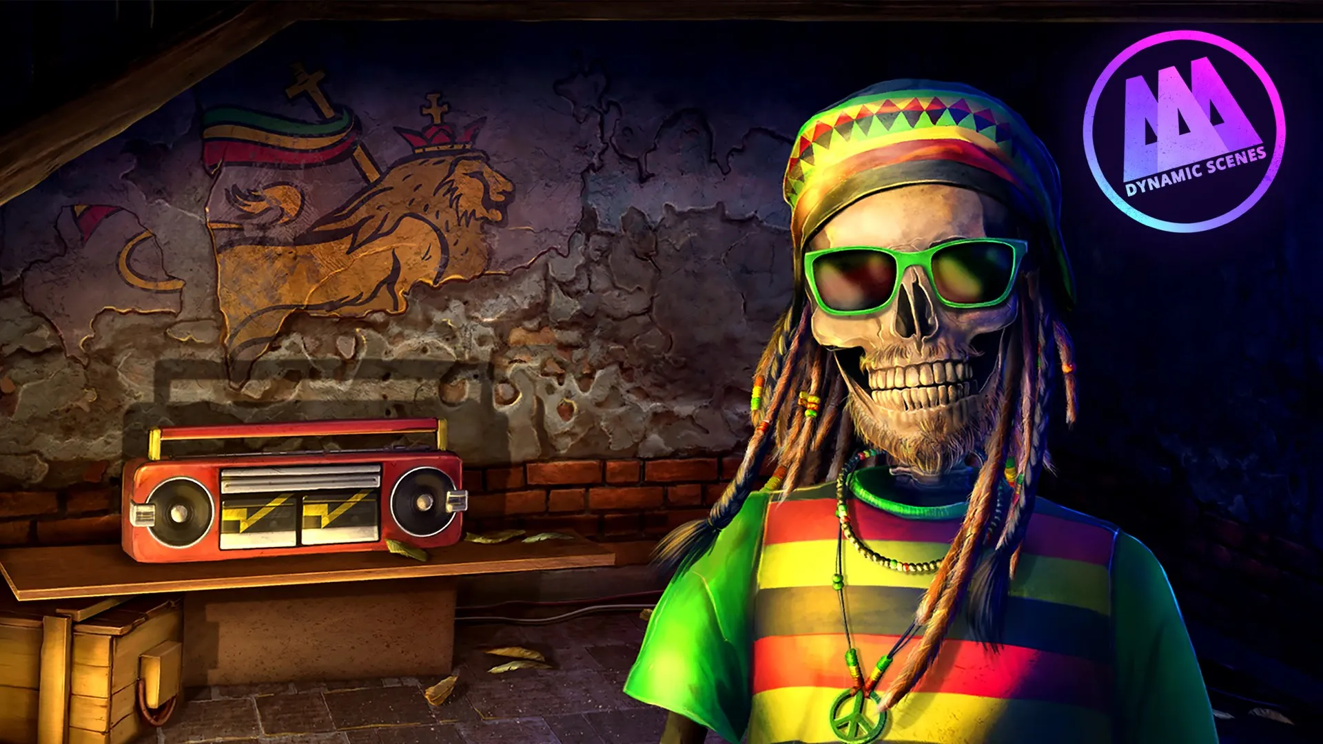 AAA Dynamic Scenes - Happy Reggae Skeleton Dynamic Scene