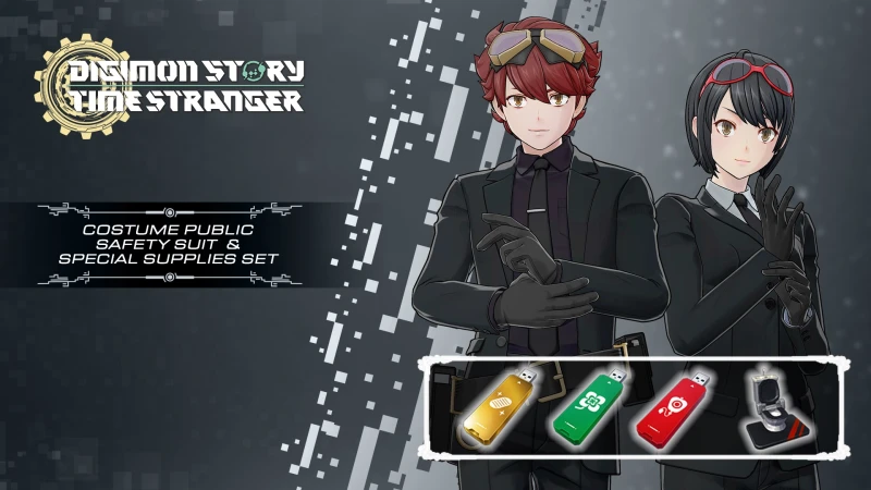 Digimon Story Time Stranger - Costume Public Safety Suit & Special Supplies Set