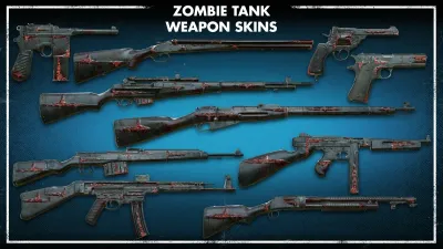 Zombie Army 4: Zombie Tank Weapon Skins — скриншот 1