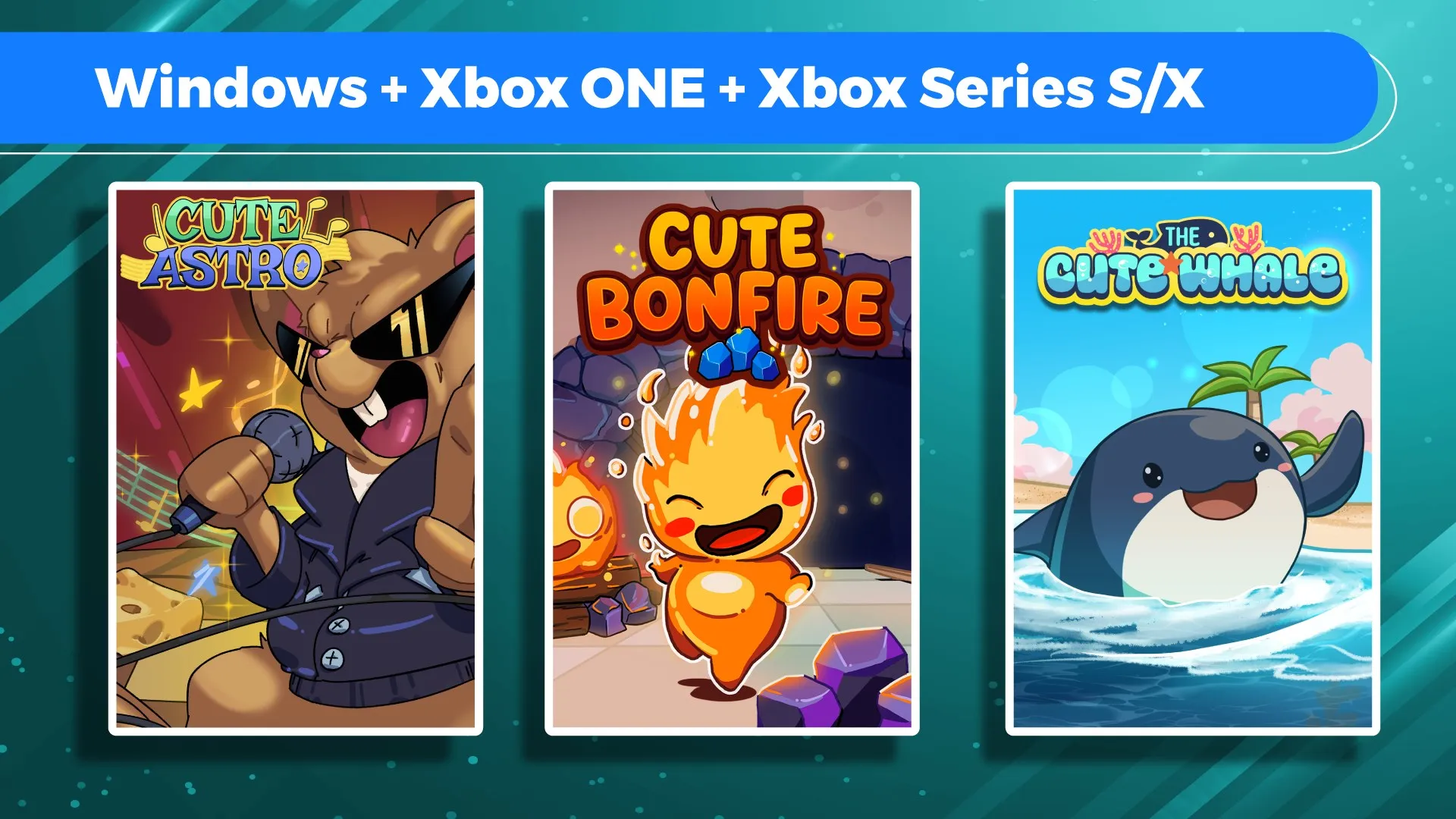 Cute Astro + Cute Bonfire + The Cute Whale (Bundle)