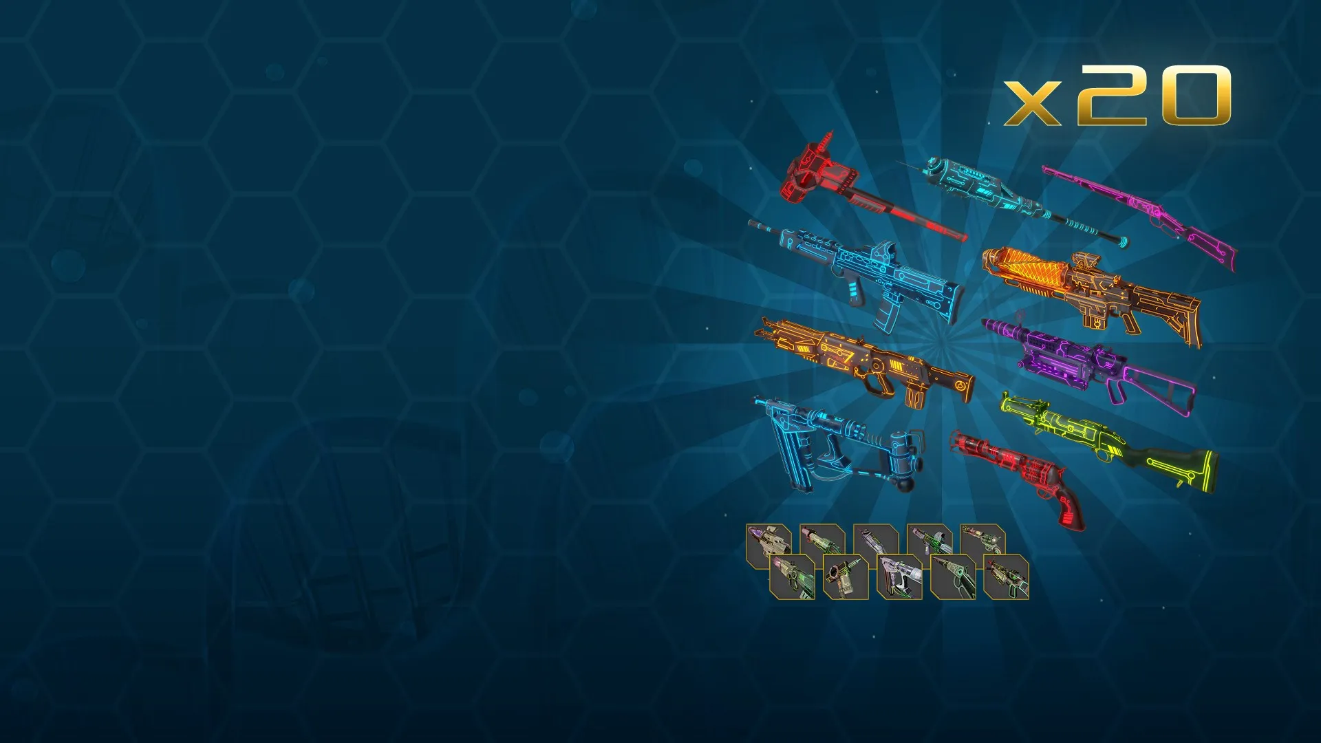 Набор внешних видов оружия «Неон MKVI»