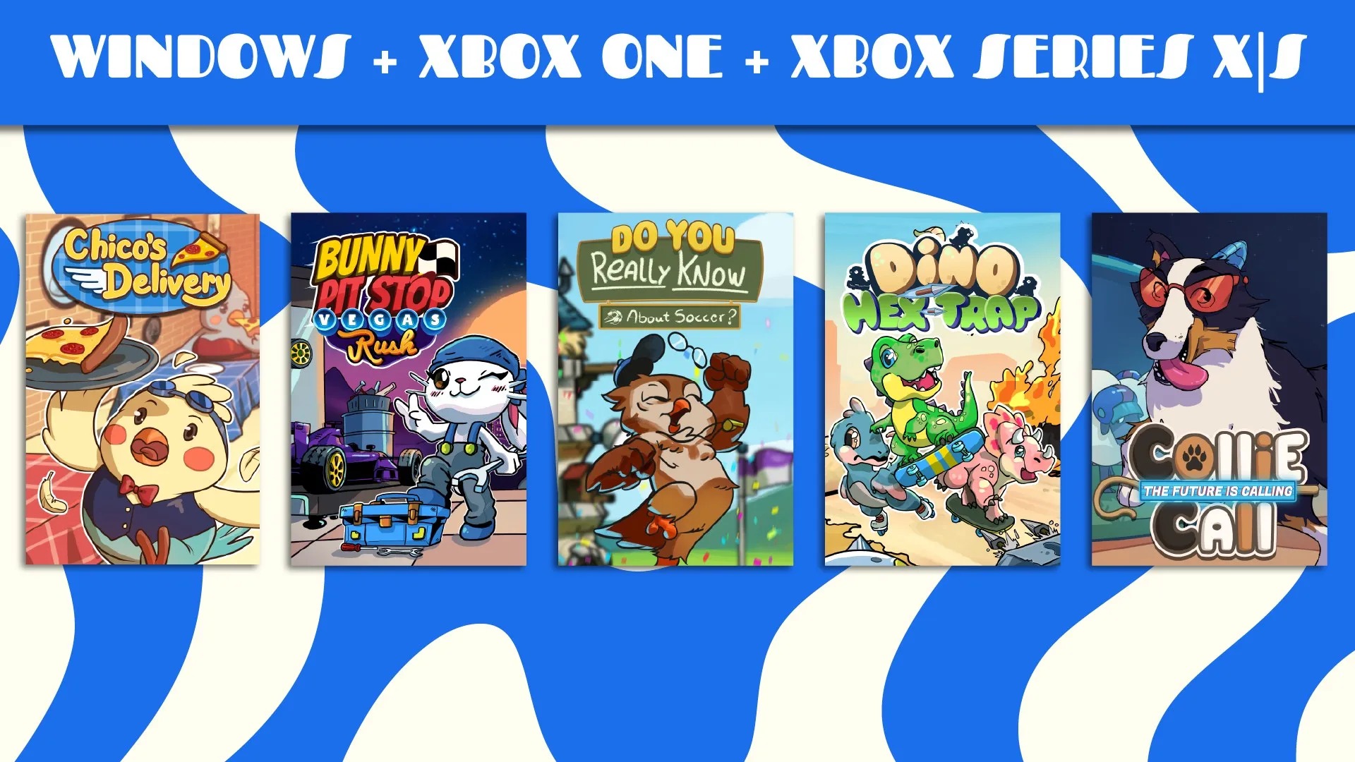 Bunny Pit Stop + Chico's Delivery + Collie Call+ Dino Hex Trap + Do You Really Know About Soccer? (Bundle)