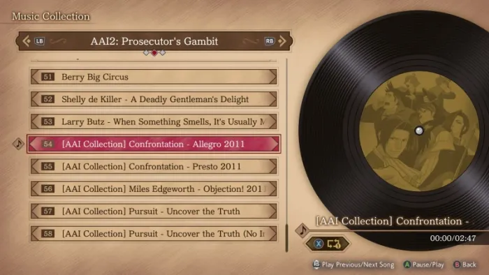 Ace Attorney Investigations Collection 5 аранжированных композиций из игры — скриншот 1