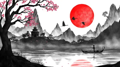 AAA Dynamic Scenes - Bloody Moon over Samurai Lands — скриншот 3