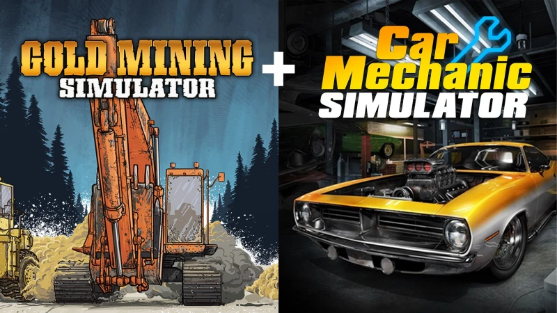 Пакет симуляторов: Car Mechanic Simulator и Золотая лихорадка [Gold Mining Simulato] (ДВОЙНОЙ НАБОР)