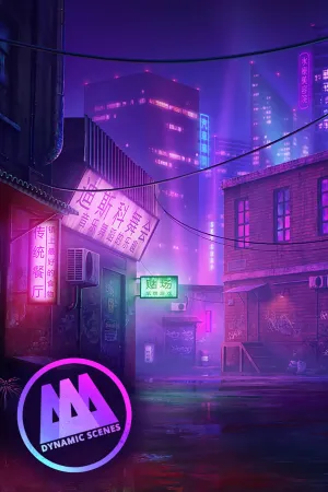 AAA Dynamic Scenes - Neon Metropolis Alley Dynamic Scene