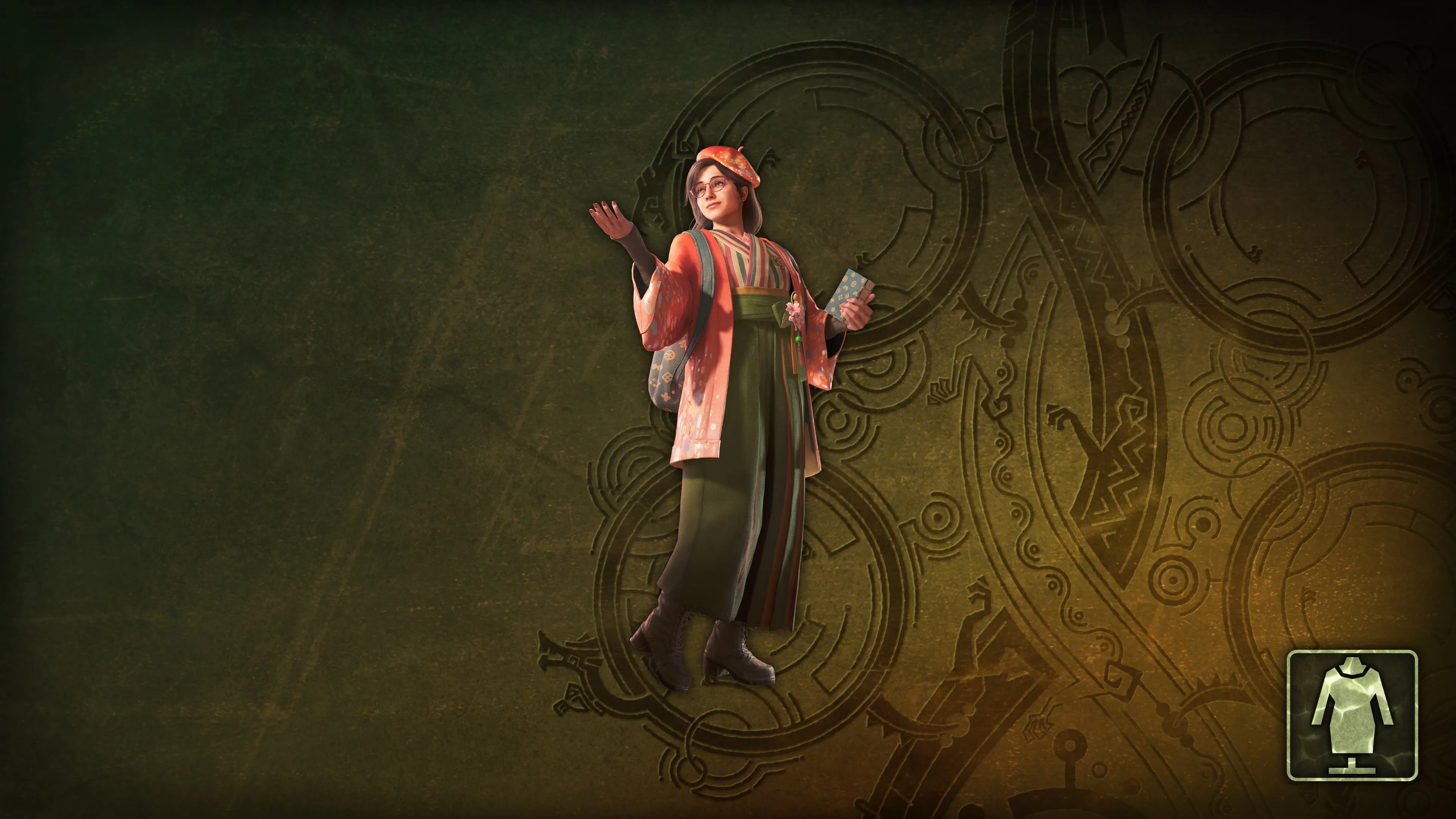 Костюм Альмы: кимоно весенних цветов