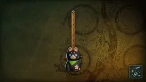 Подвеска: чёрный кот-колокольчик