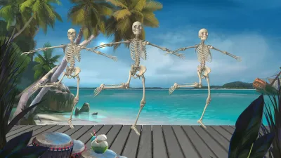 AAA Dynamic Scenes - Tropical Skeleton Dance Dynamic Scene — скриншот 1
