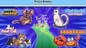 Puzzle Bundle Xbox - PuzzlePet - Feed Your Cat, Say Cheese, Mimi the Cat: New Friends, Story Blocks: The King and Sokocrab
