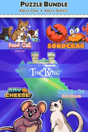 Puzzle Bundle Xbox - PuzzlePet - Feed Your Cat, Say Cheese, Mimi the Cat: New Friends, Story Blocks: The King and Sokocrab
