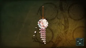 Подвеска: букет сакуры (белый)