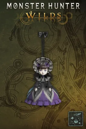 Подвеска: кукла в лала-платье (фиол.)