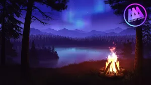 AAA Dynamic Scenes - Aurora Lake Campfire Dynamic Scene
