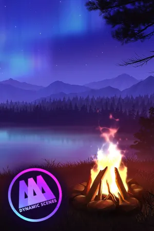 AAA Dynamic Scenes - Aurora Lake Campfire Dynamic Scene