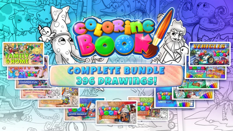 Coloring Book: Complete Bundle - 396 drawings