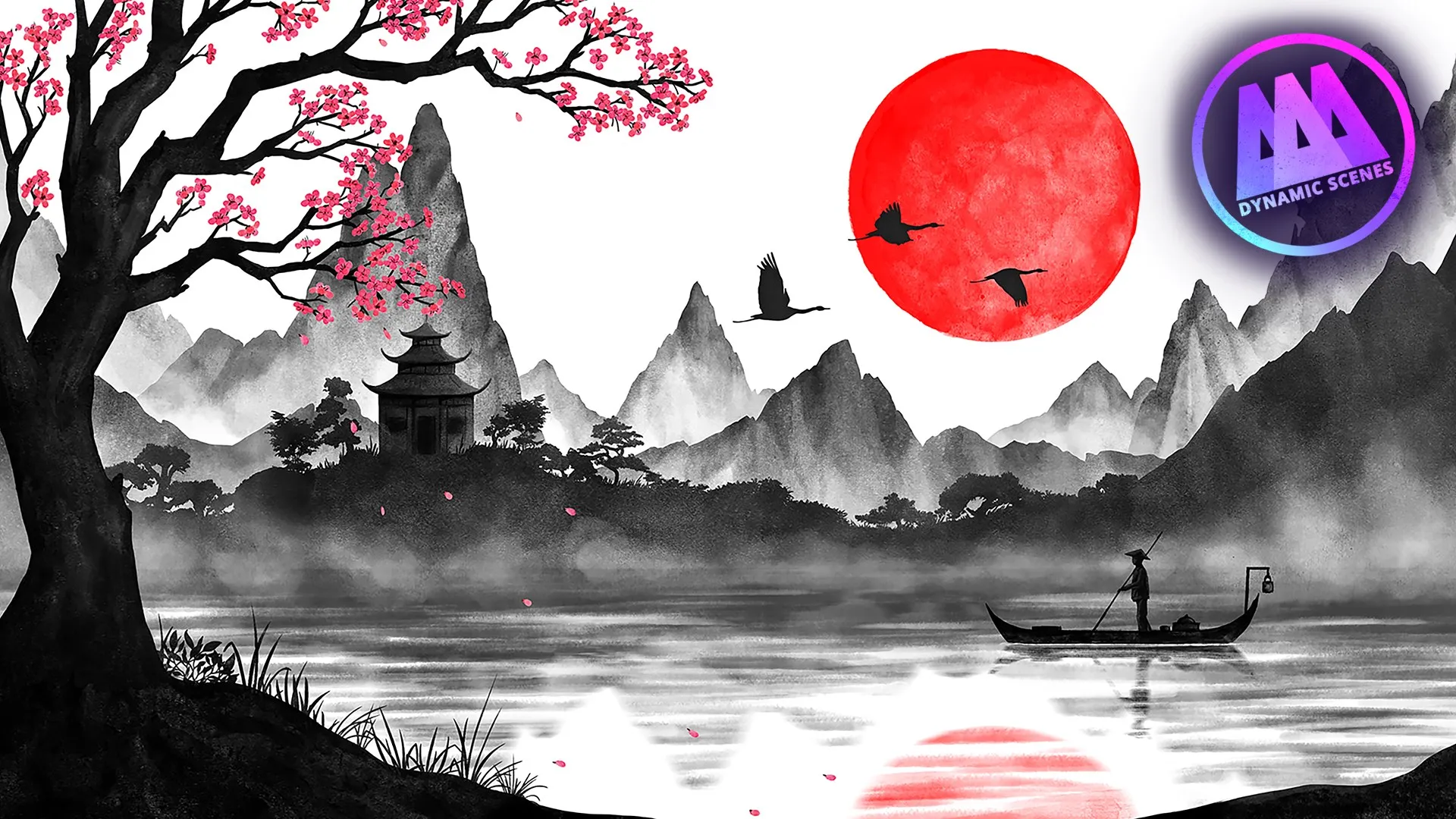 AAA Dynamic Scenes - Sakura River Dynamic Scene