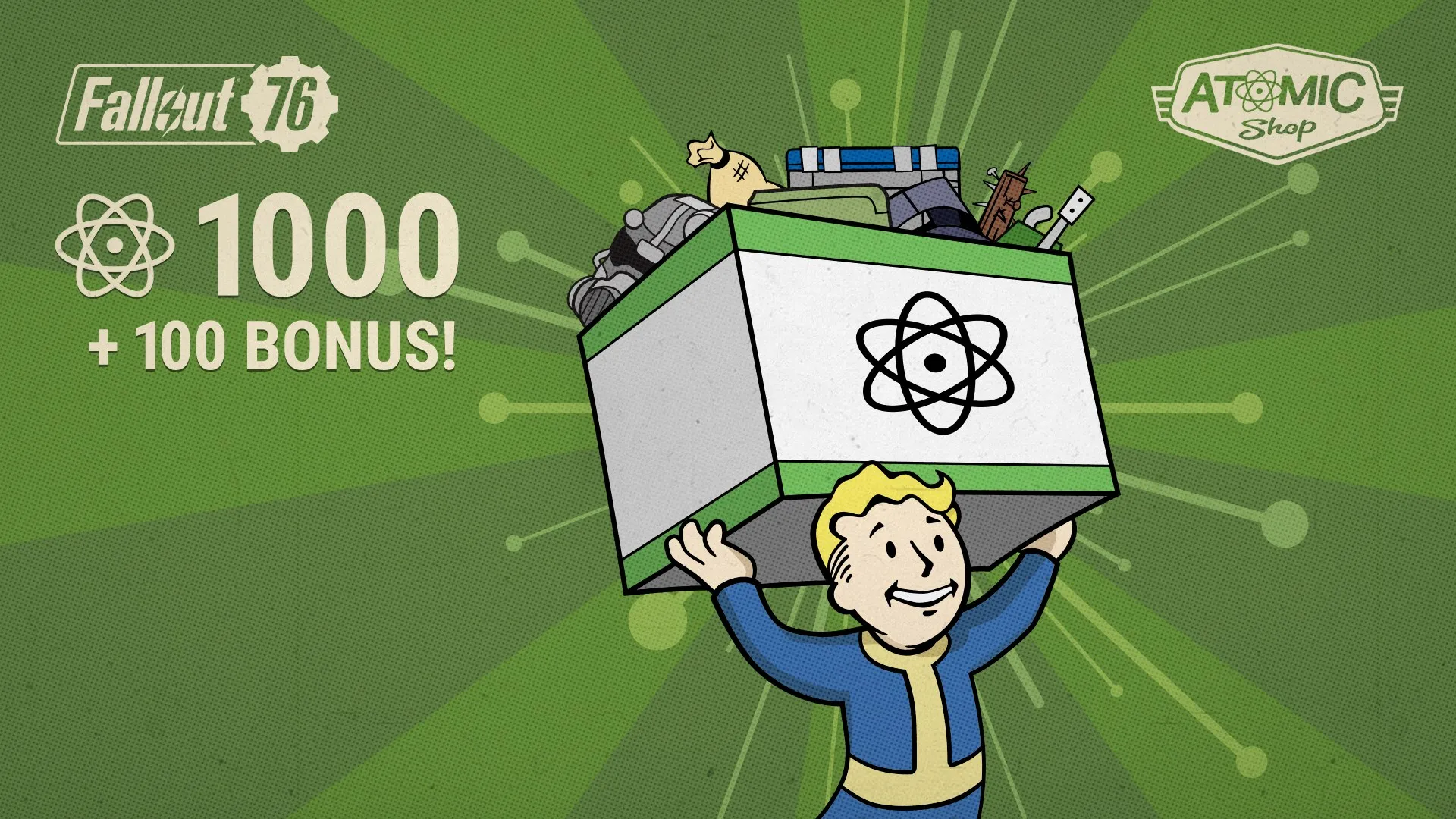 Fallout 76: 1000 (+100 Bonus) Atoms (PC)