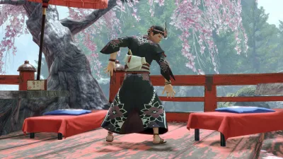 Многослойные доспехи для охотника "Цветочная юката" — скриншот 4