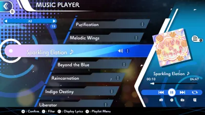 GUNVOLT RECORDS Cychronicle Song Pack 7 Lola: "Kindled Spirits","Inner Alarm","Wordplay Magic","Sparkling Elation (note symbol)" — скриншот 2