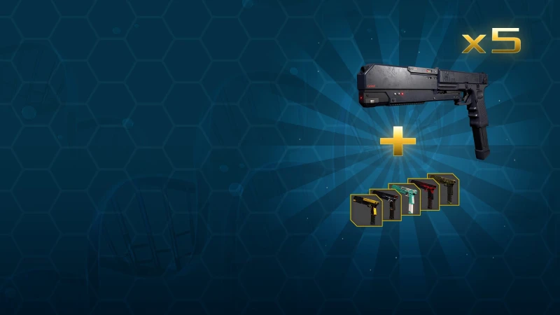 Набор оружия с одиночным и парными «Глок 18c»