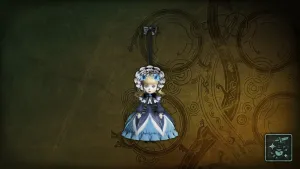 Подвеска: кукла в лала-платье (син.)