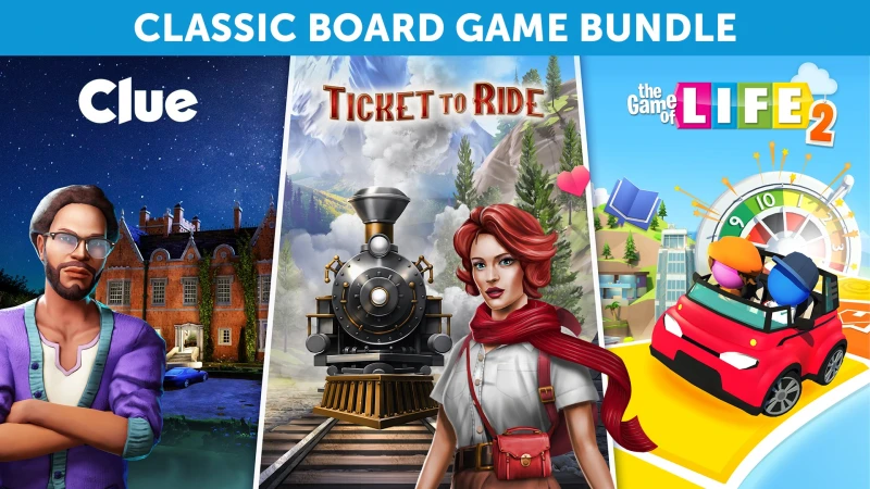 Ticket to Ride®, Cluedo and The Game of Life 2 – Classic Board Game Bundle