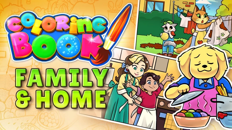 Coloring Book: Family & Home