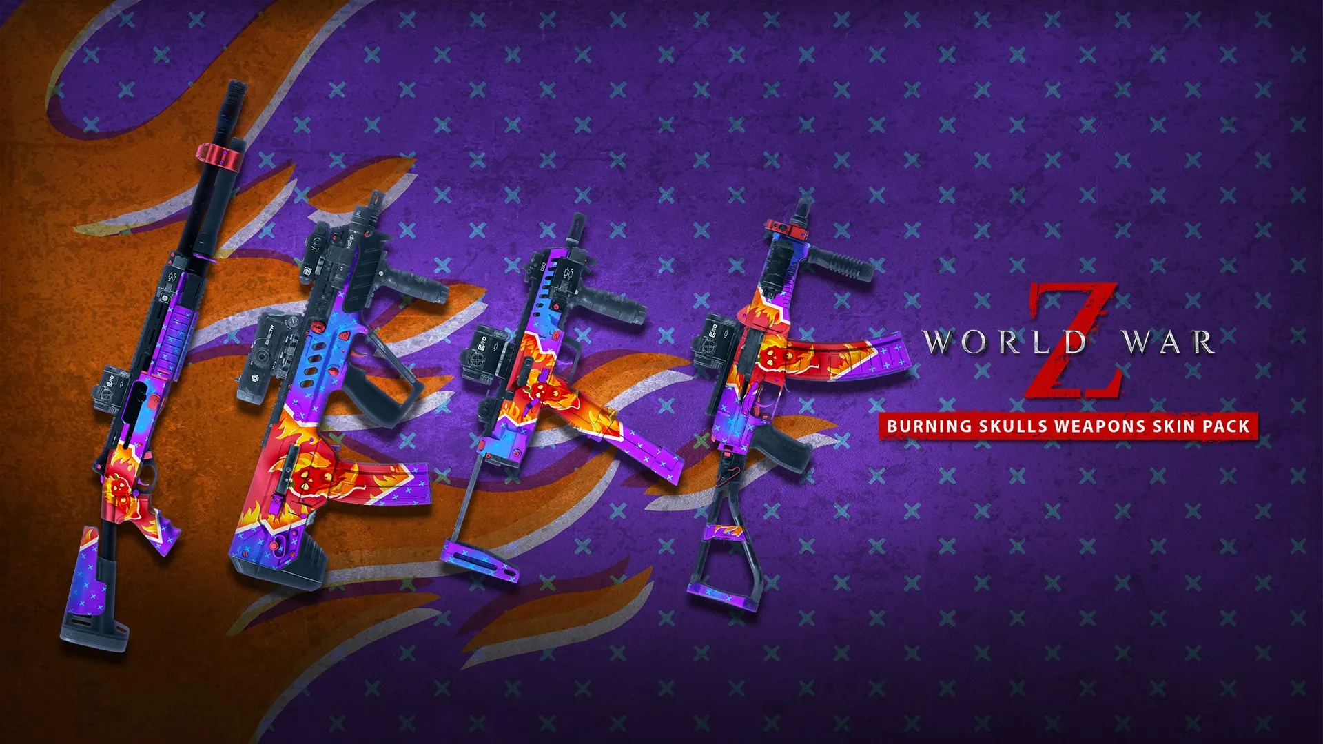 World War Z - Burning Skulls Weapons Skin Pack