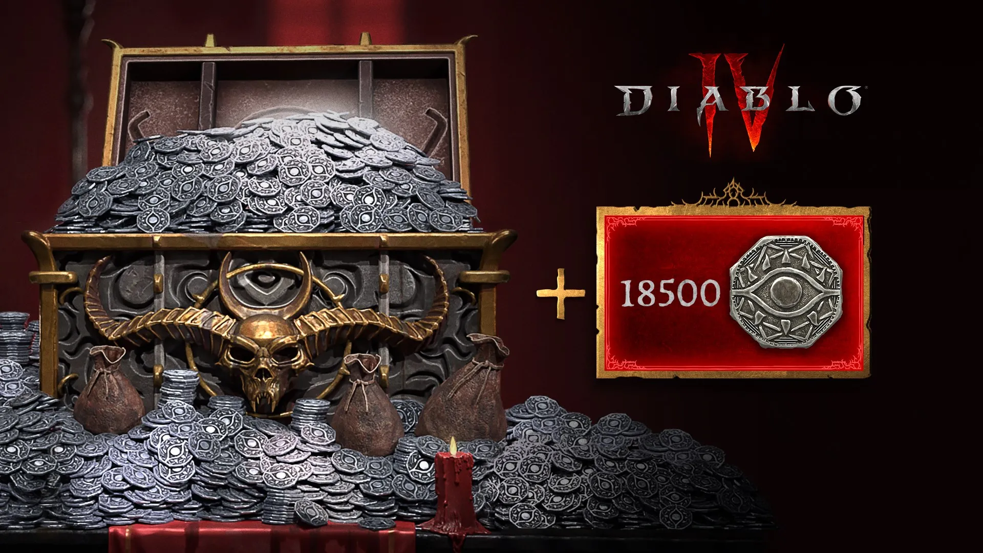 Diablo® IV - 18 500 ед. платины: 15 000 + 3 500 ед. Платины