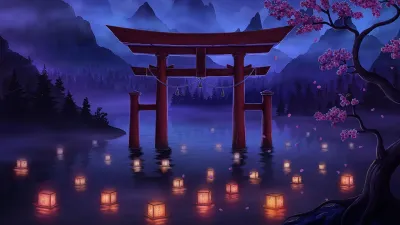 AAA Dynamic Scenes - Tori Lantern Festival Dynamic Scene — скриншот 1