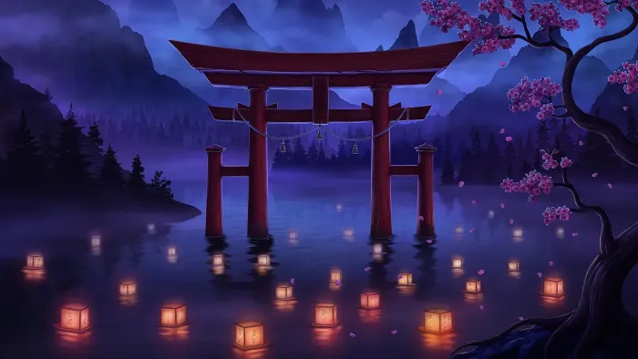 AAA Dynamic Scenes - Tori Lantern Festival Dynamic Scene — скриншот 1