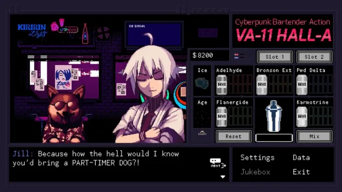 VA-11 Hall-A: Cyberpunk Bartender Action — скриншот 3