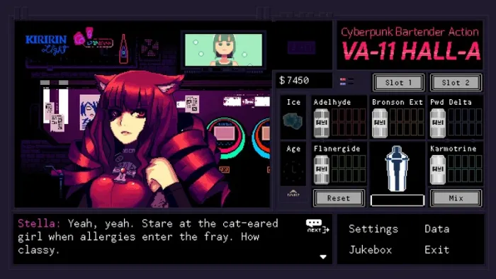 VA-11 Hall-A: Cyberpunk Bartender Action — скриншот 4
