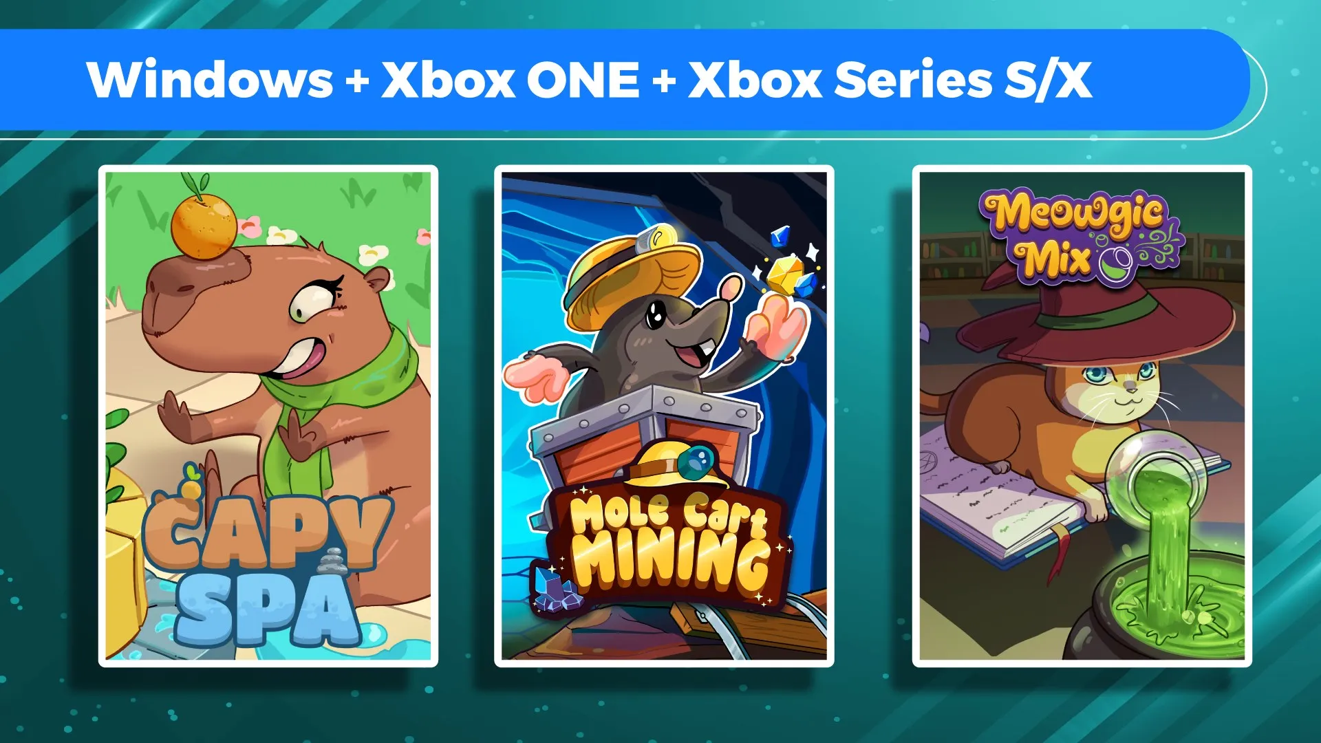 Capy Spa + Mole Cart Mining + Meowgic Mix (Bundle)