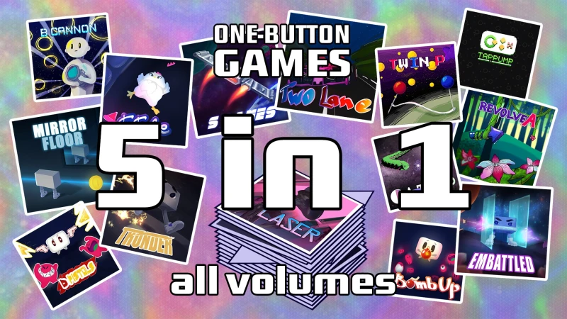 One Button Games 5-in-1 all volumes bundle