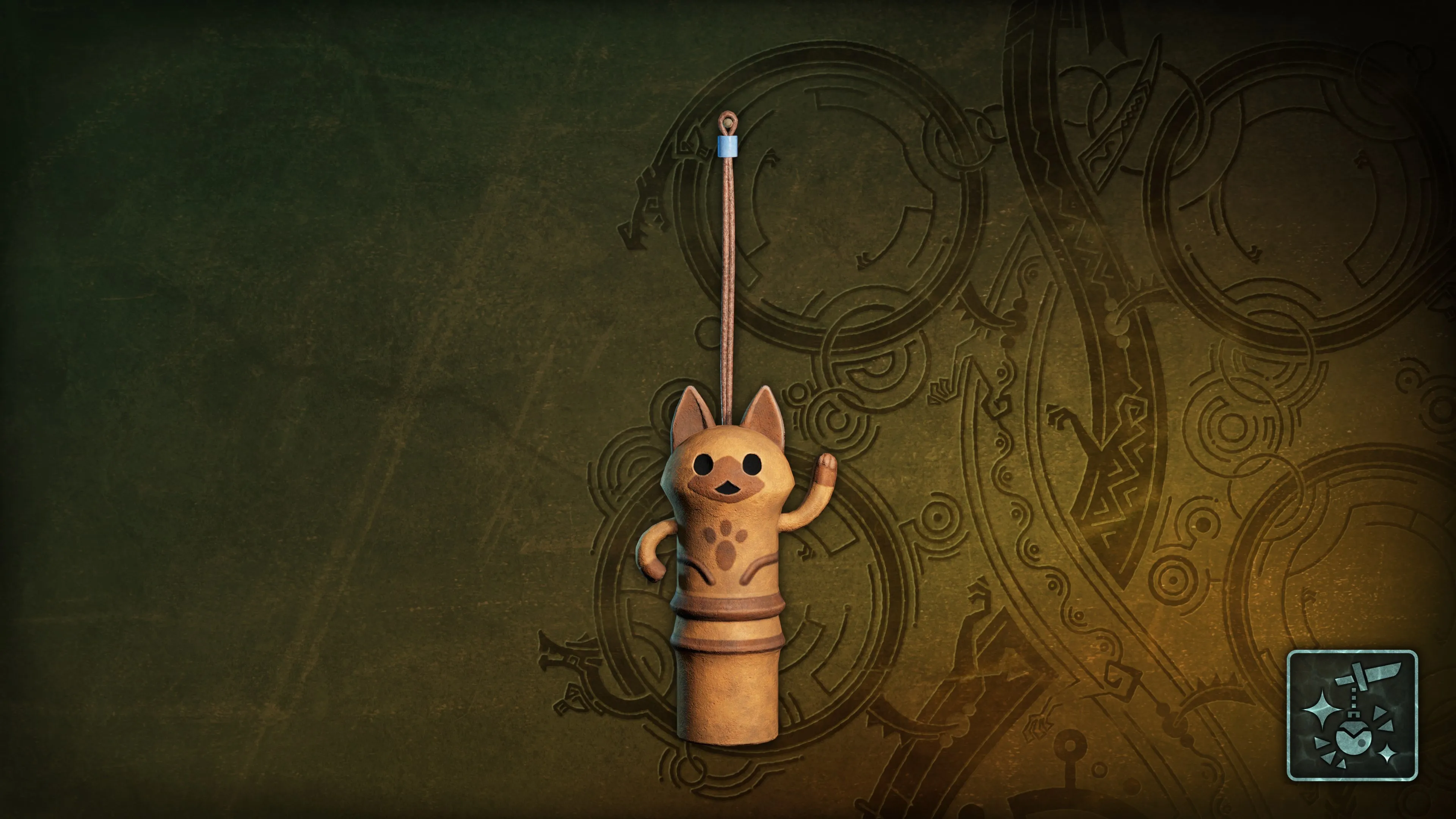 Подвеска: потягивающийся белый кот