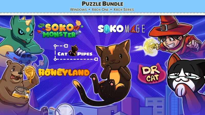 Puzzle Bundle Xbox and Windows - HoneyLand, Sokomage, Sokomonster and Doctor Cat!