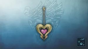 Кулон: сердце кулве из самоцв. роз