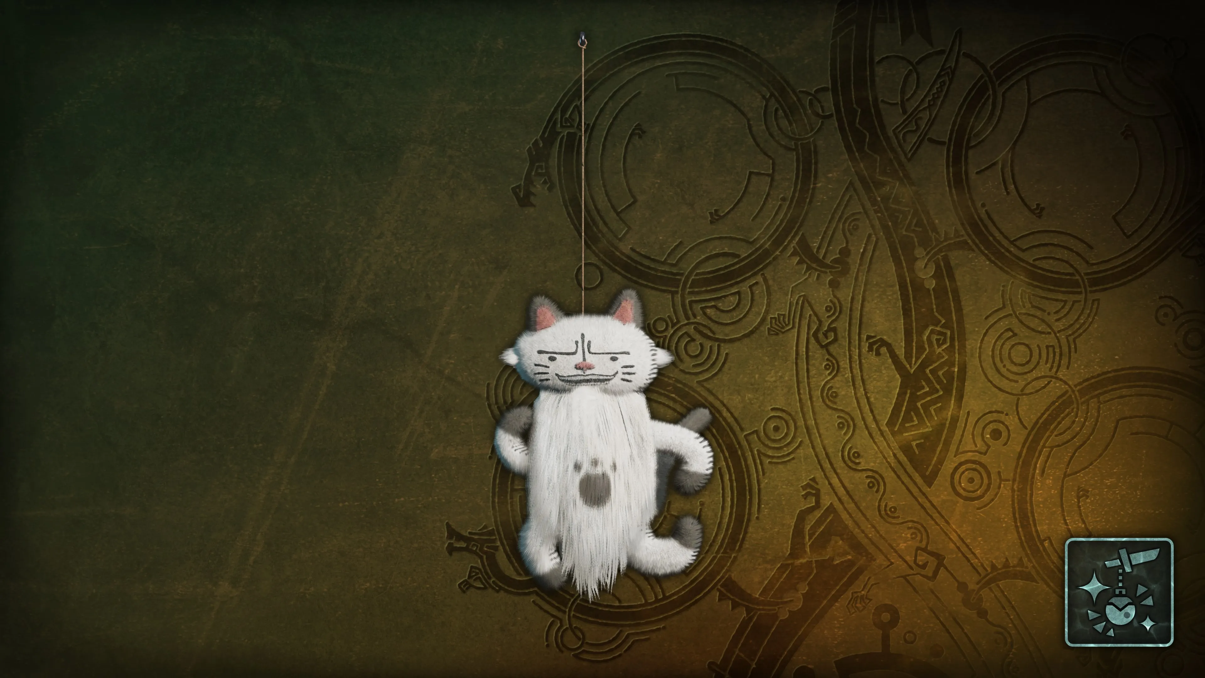 Подвеска: белый трусишка-пушистик