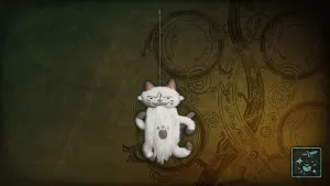 Подвеска: белый трусишка-пушистик