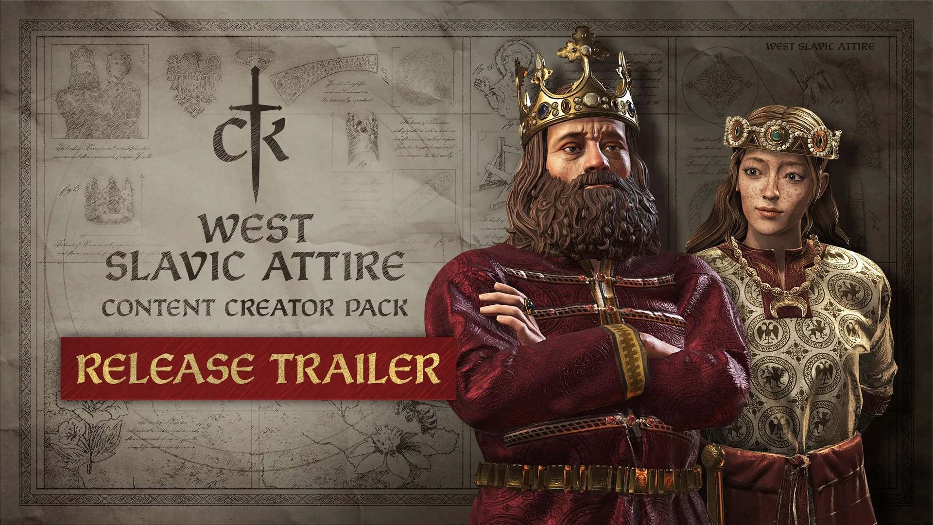 Crusader Kings III Creator Pack: West Slavic Attire — трейлер