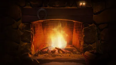 AAA Dynamic Scenes - Cozy Fireplace Nook Dynamic Scene — скриншот 1