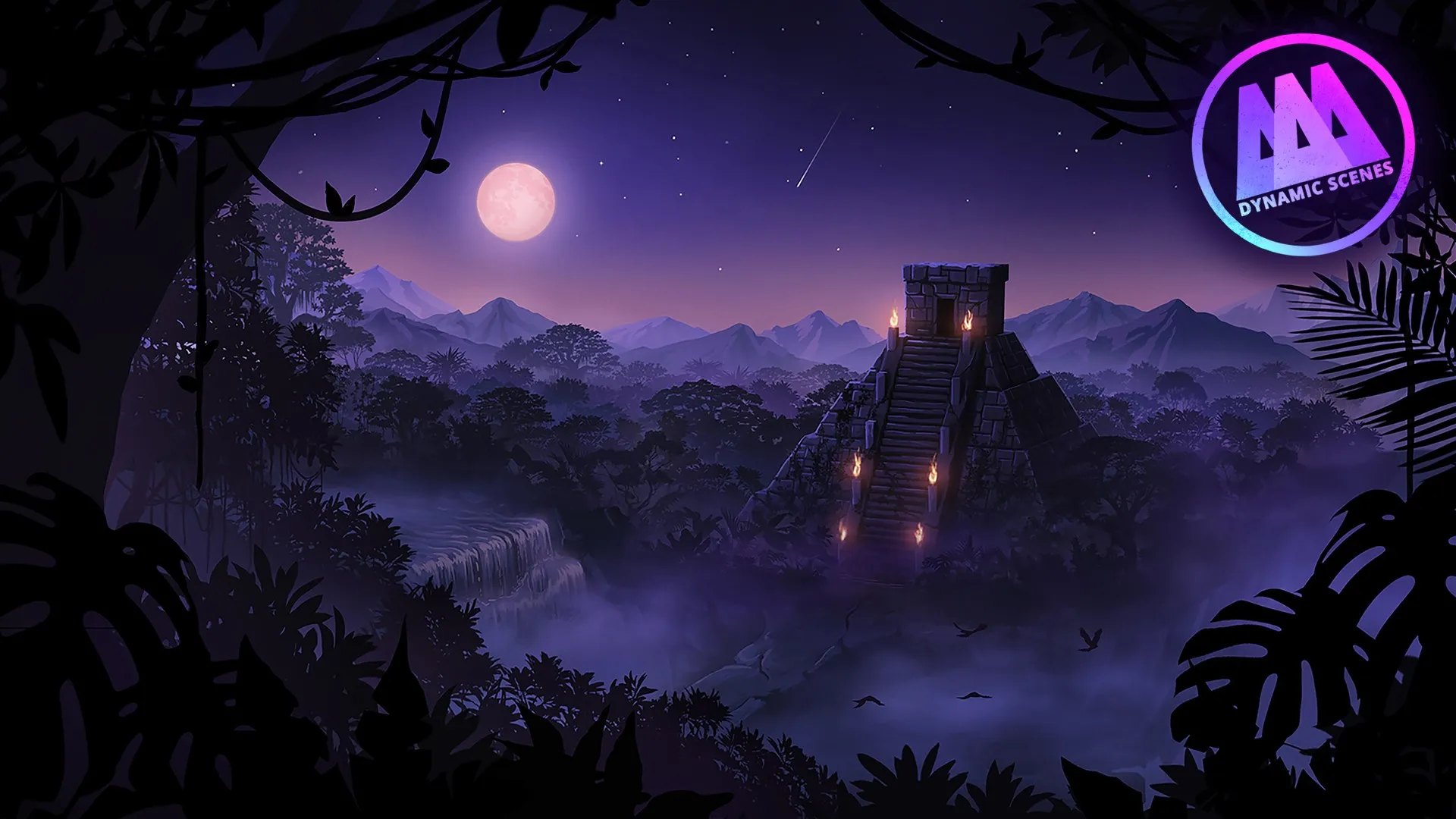 AAA Dynamic Scenes - Aztec Temple Twilight Dynamic Scene