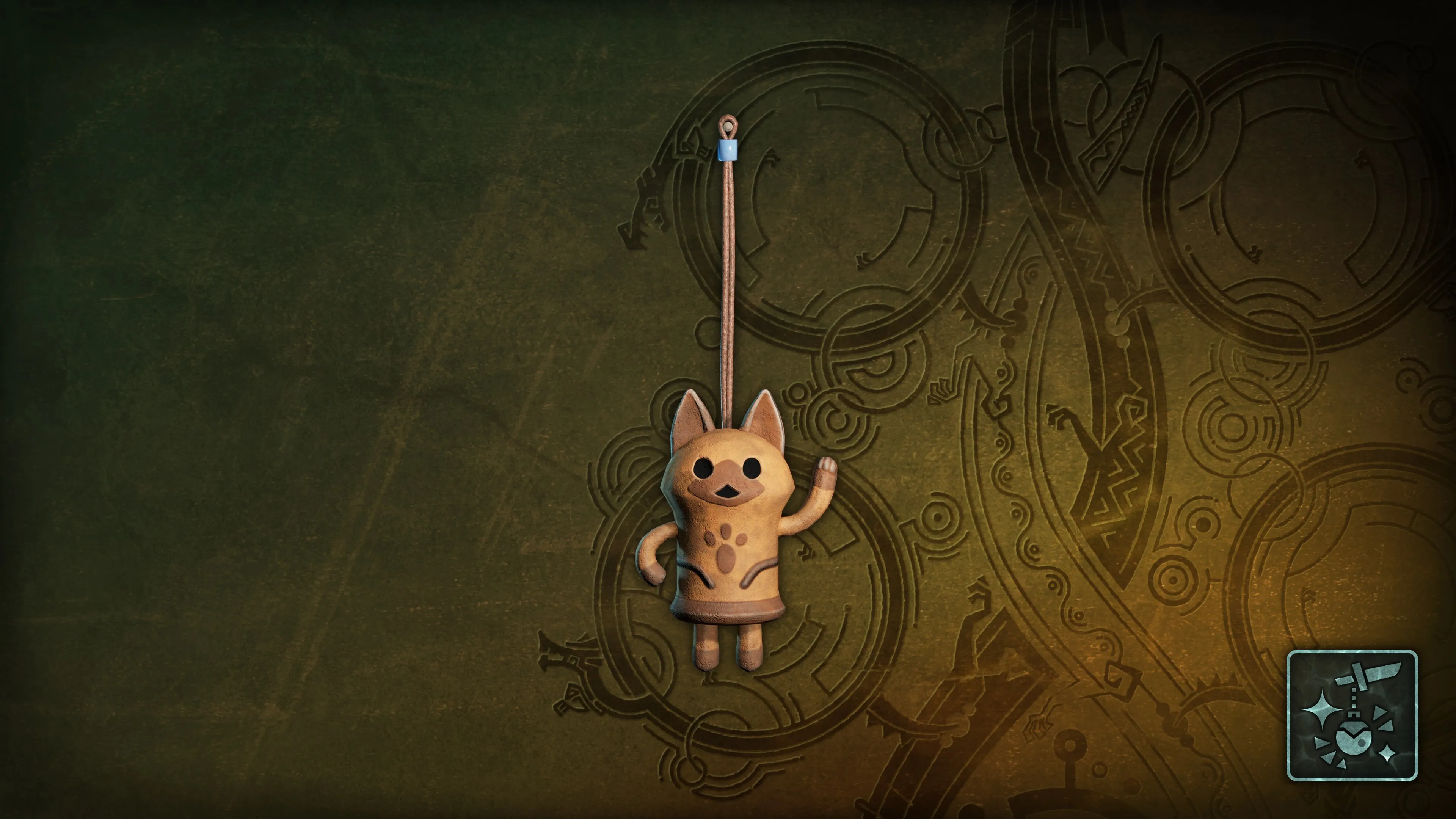 Подвеска: танцующий белый кот